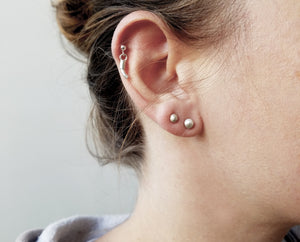 Dot earrings // Sterling Silver