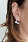 White J earrings // Sterling silver