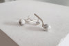 White J earrings // Sterling silver