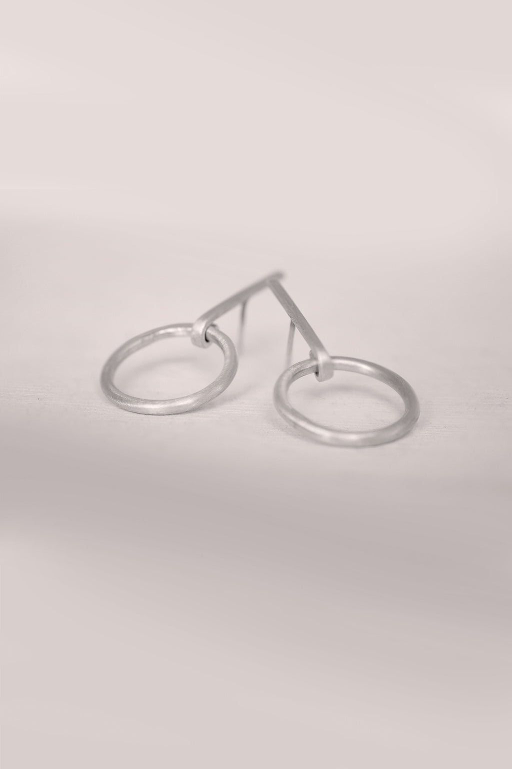 Circle bar earrings // Sterling Silver