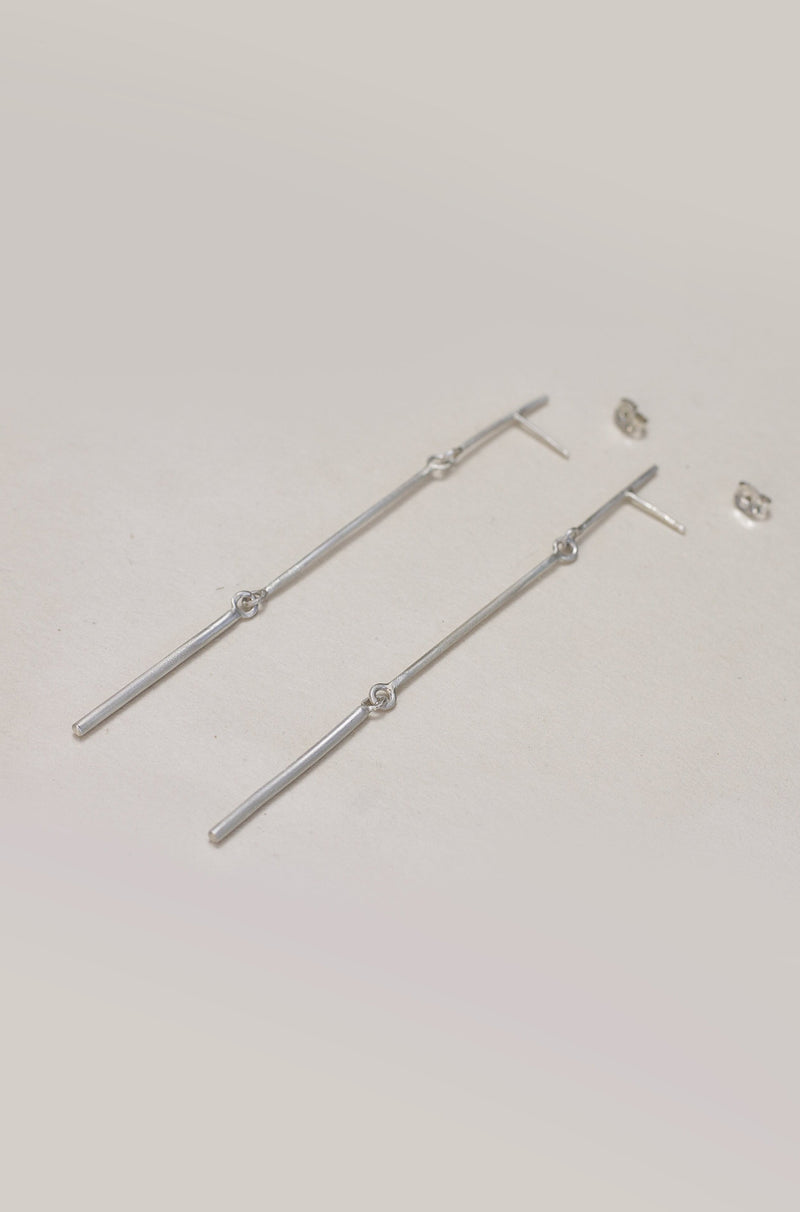 Extra Long Connection earrings // Sterling silver