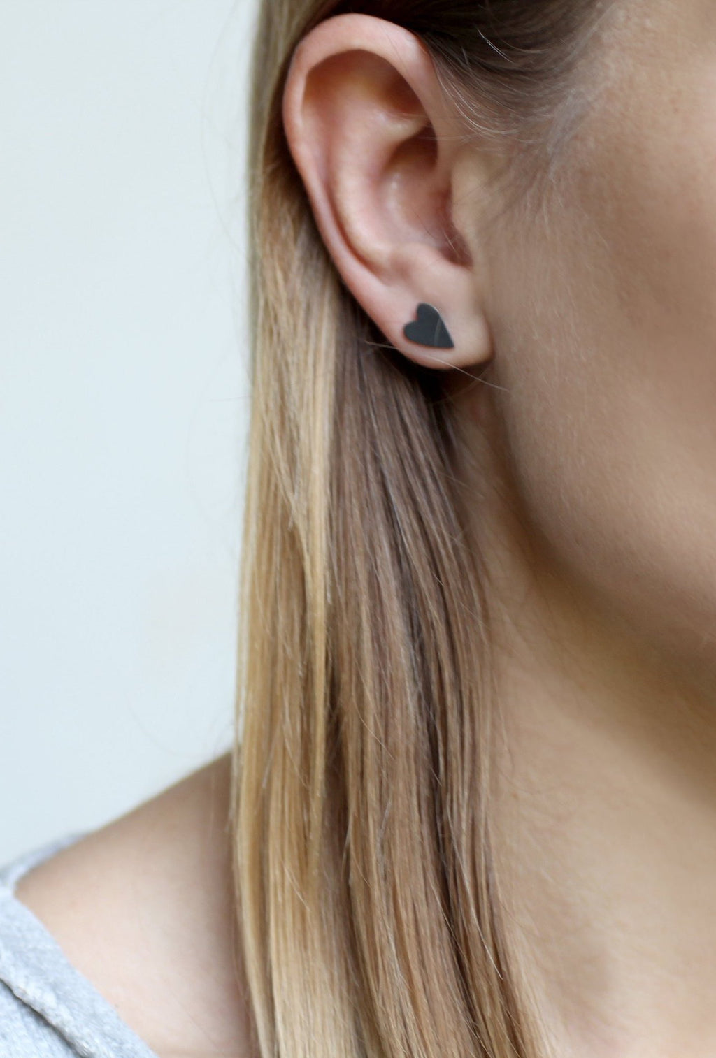 Earrings Love is... // Oxidized Silver