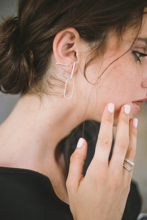 Minimalist stud earrings // Sterling silver