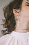 Long stud earrings // Sterling silver