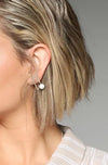 White J earrings // Sterling silver