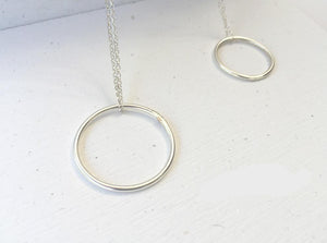 Necklace Full Moon // Gold plated //Silver