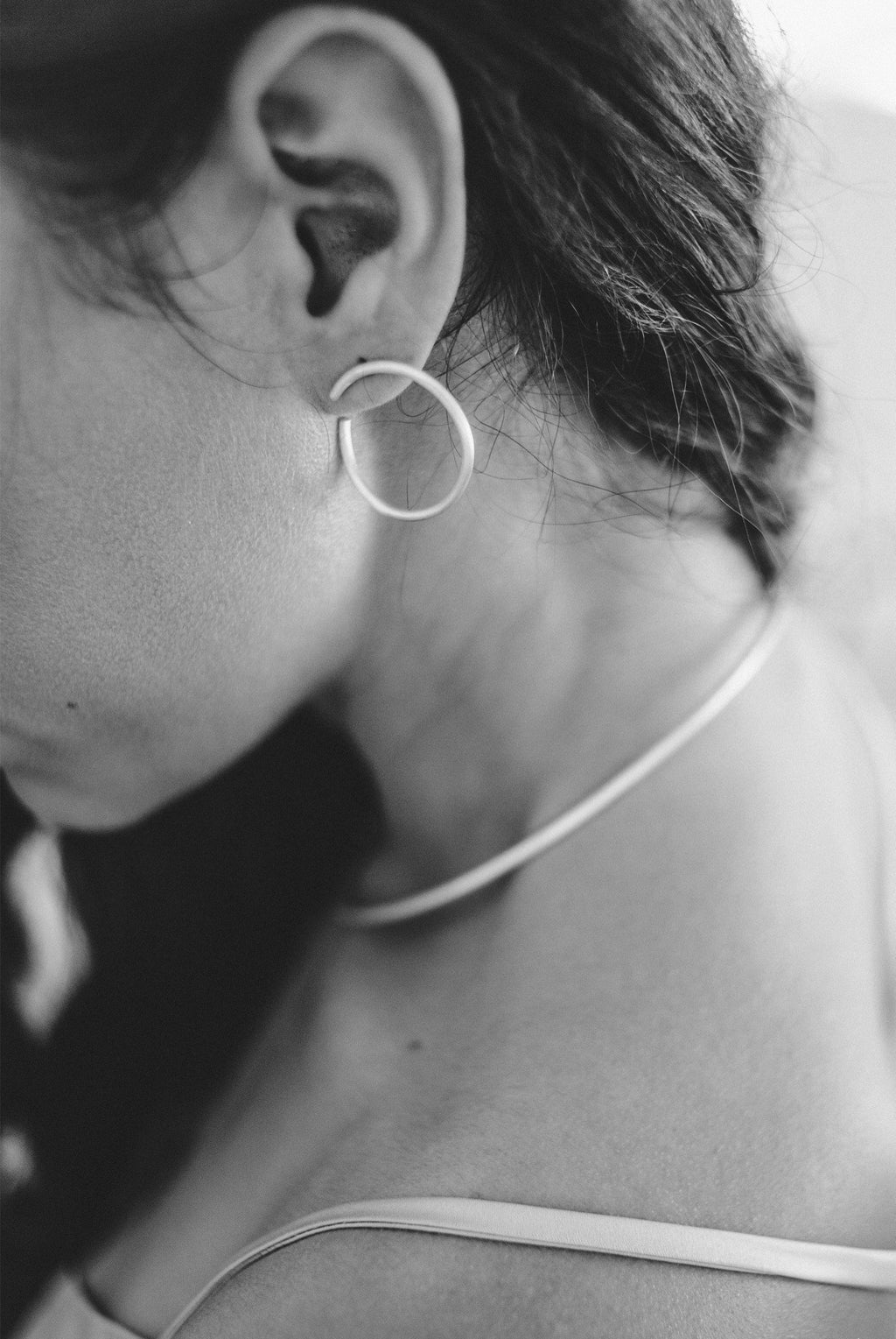 Gappy Moon Earrings // Sterling Silver